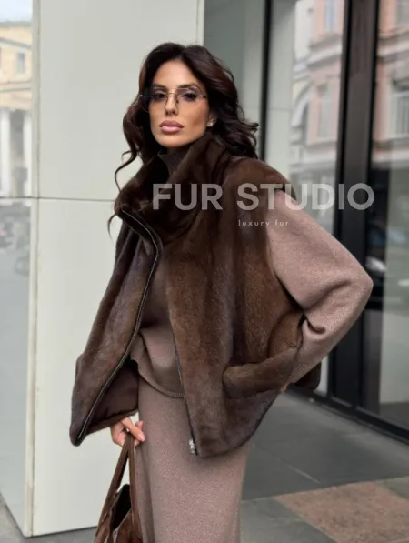 Жилет из норки - фото 10