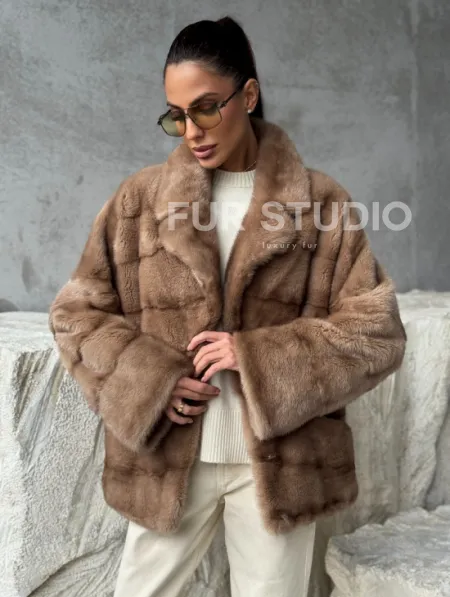 Норковая автоледи - цвет пастель - фото 7