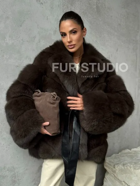 Шуба из песца под соболь - фото 8