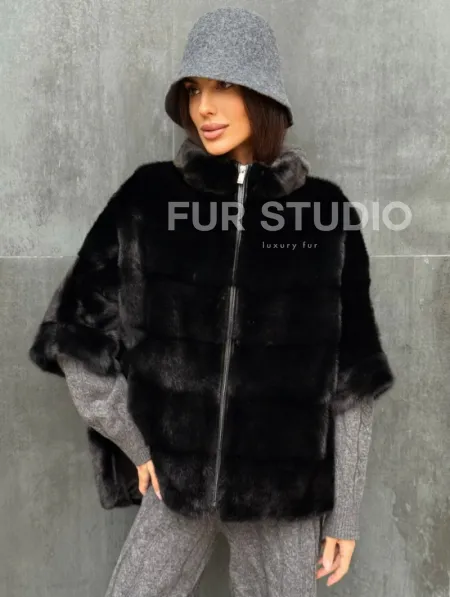 Черная норковая кофта - фото 0