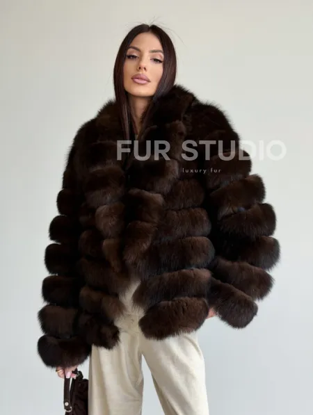 Шуба песцовая под соболь - фото 10