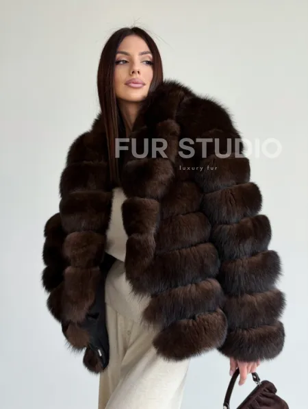 Шуба песцовая под соболь - фото 12