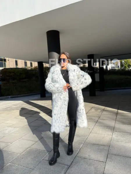 Шуба из экомеха под рысь - фото 5