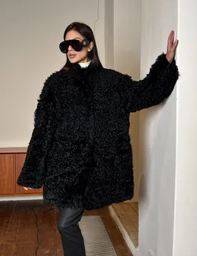 Двухсторонняя шуба - дублёнка из тиградо - фото 12