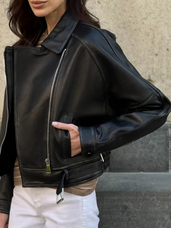 Кожаная куртка в стиле Casual - фото 2