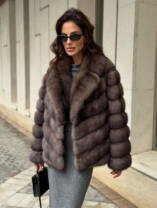 Шуба автоледи из аукционного седого соболя - фото 8