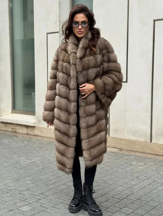 Шуба из натуральной куницы - фото 5