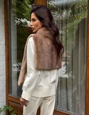 Манишка меховая из норки - фото 8