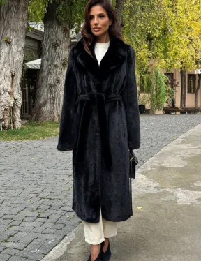 Черная норковая шуба - фото 4