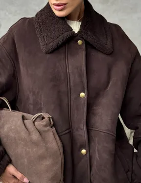 Дубленка бомбер женская - фото 1