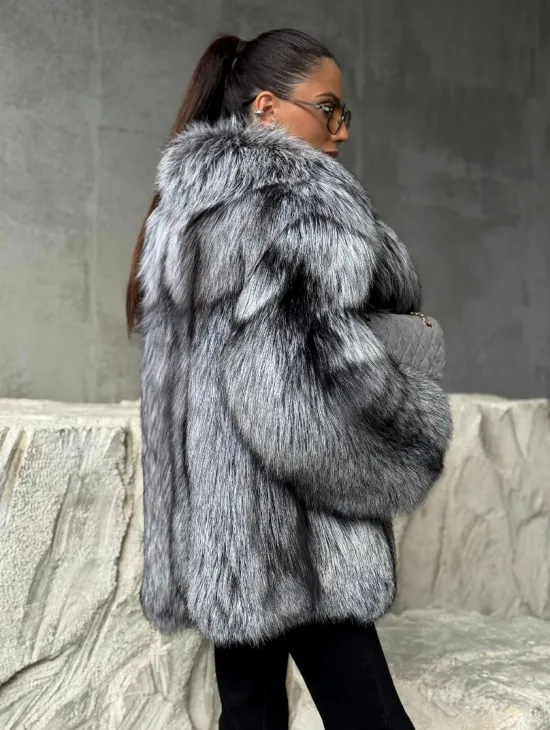 Полушубок из чернобурки - фото 6