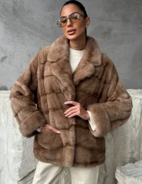 Норковая автоледи - цвет пастель - фото 0