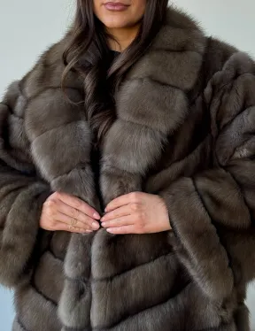 Длинная шуба из соболя - фото 1