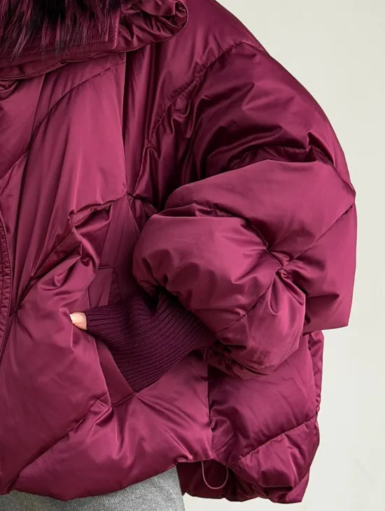 Пуховик с мехом чернобурки - фото 3