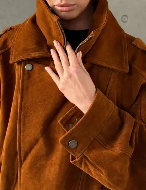 Замшевая куртка-косуха - фото 1