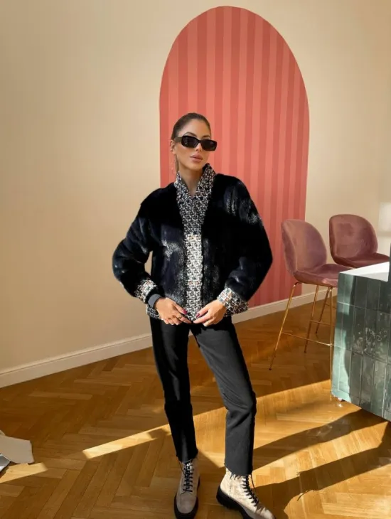 Куртка - жакет из меха норки - фото 5