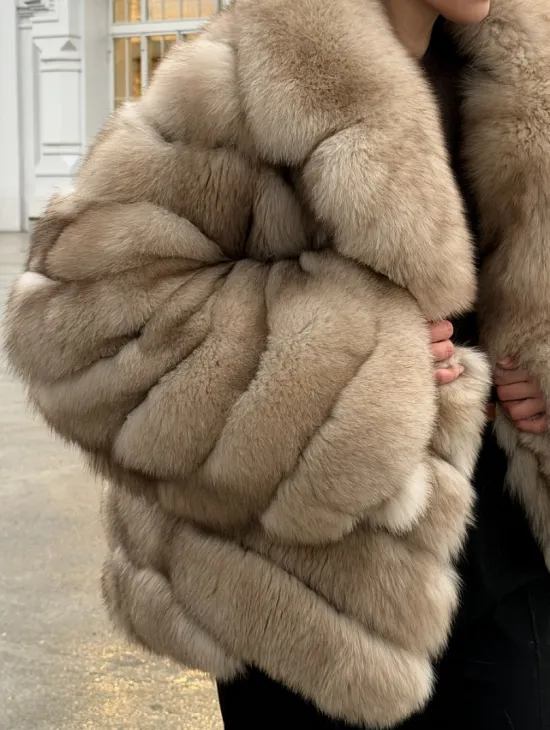 Шуба из песца под куницу - фото 2