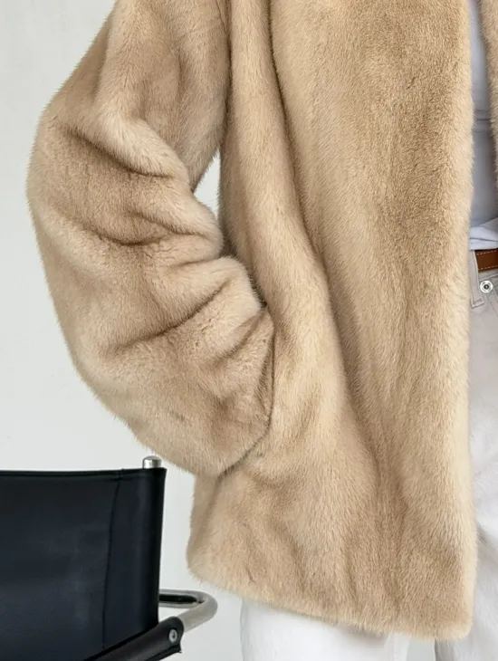 Жакет из натурального меха норки - Palomino - фото 2