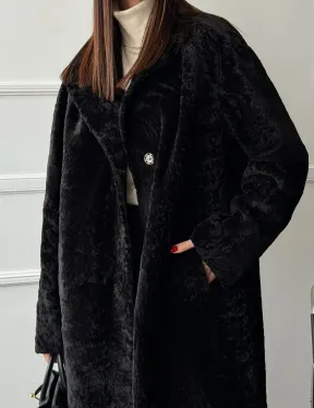 Дубленка из натуральной овчины астраган - фото 1