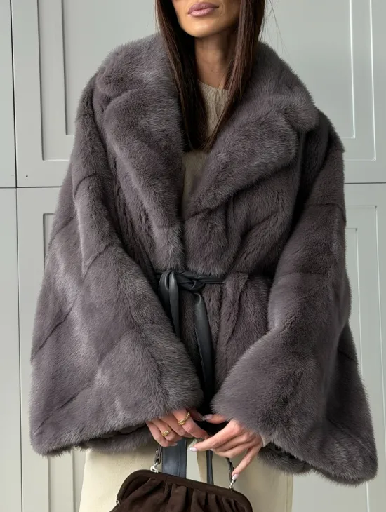 Автоледи норковая, модель -  «Летучая мышь» - фото 4