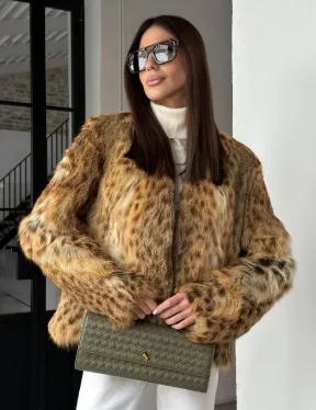 Меховой жакет - шуба из оцелота - фото 21