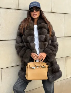 Шуба из меха баргузинского соболя - седина 2 - фото 9