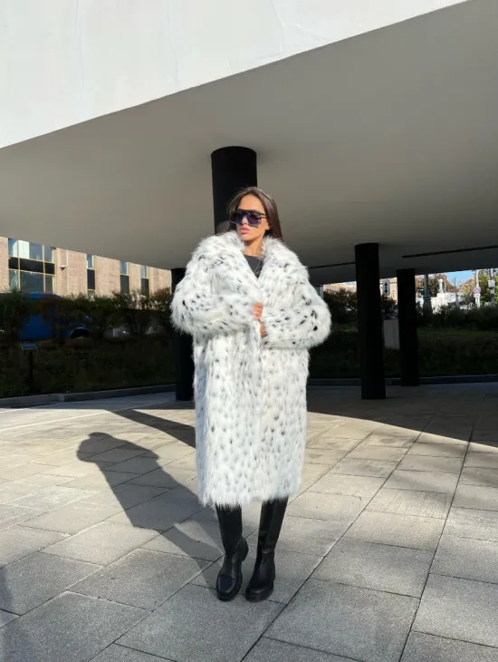 Шуба из экомеха под рысь - фото 6